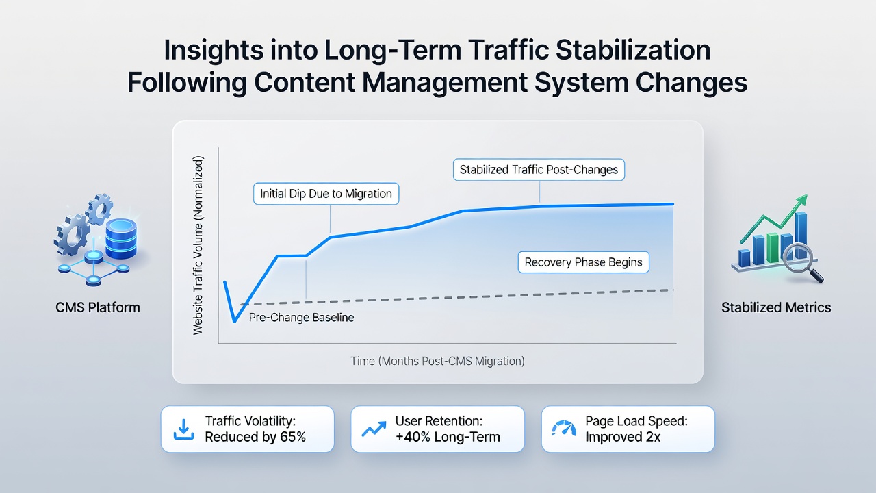 Insights into Long-Term Traffic Stabilization Following Content Management System Changes